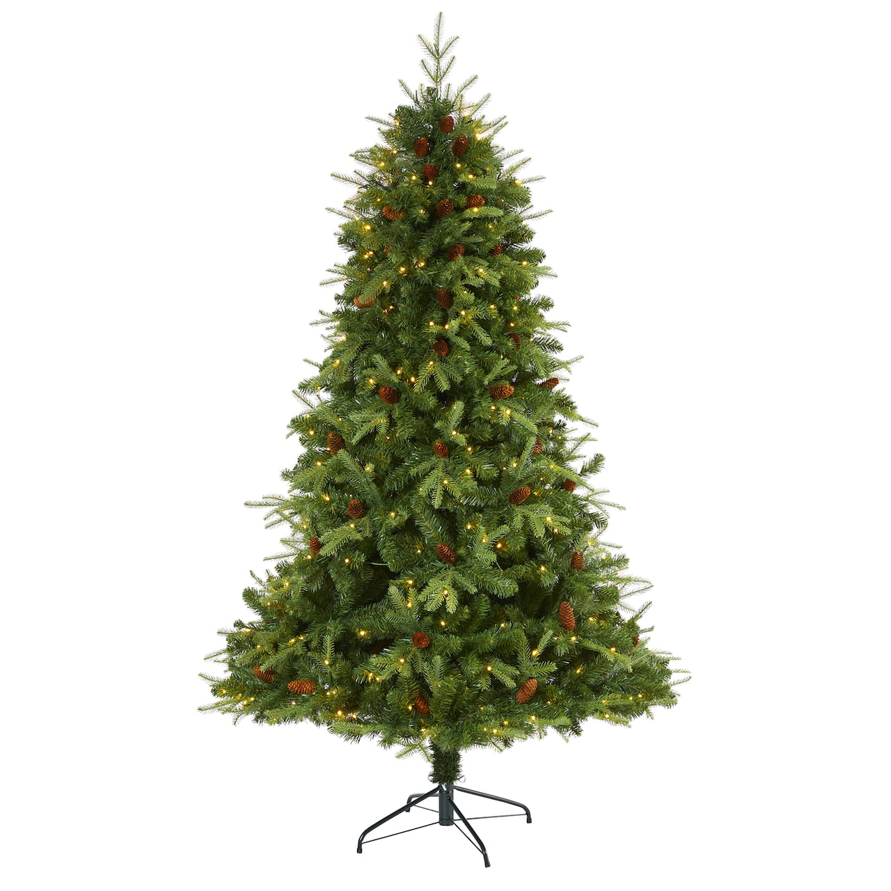7ft. Pre-Lit Wellington Spruce Artificial Christmas Tree, Clear LED Lights